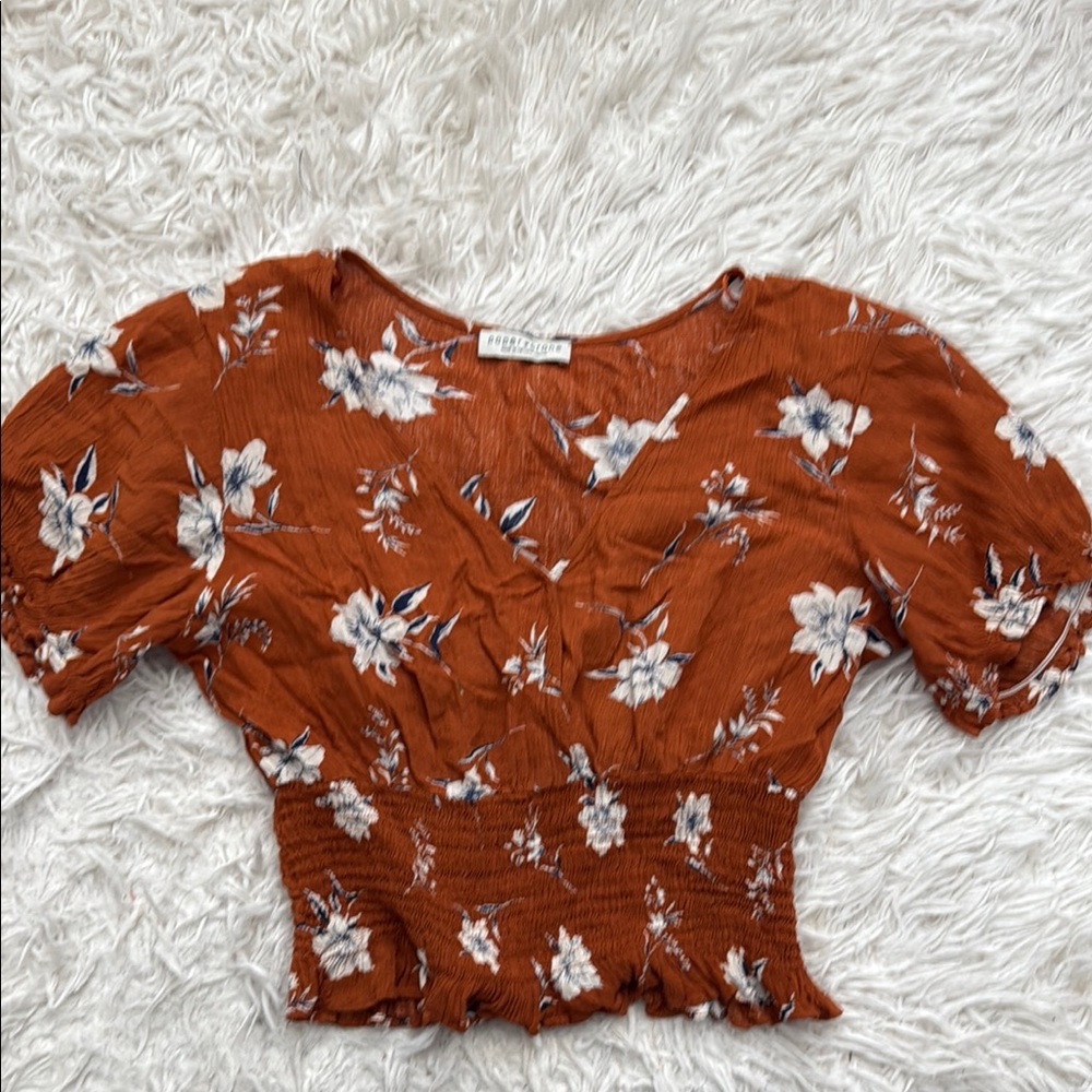 Floral Rust Top